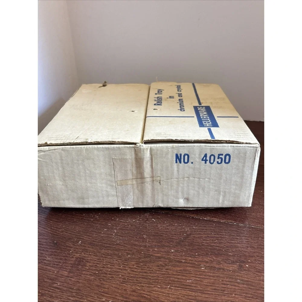 Vintage Hellerware‎ Spinning Condiment Relish Server Set In Original Box # 4050
